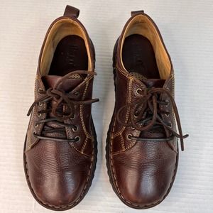 Born Women's Brown Leather Lace Up Oxford Shoes W6440 Size 9.5M Comfortable